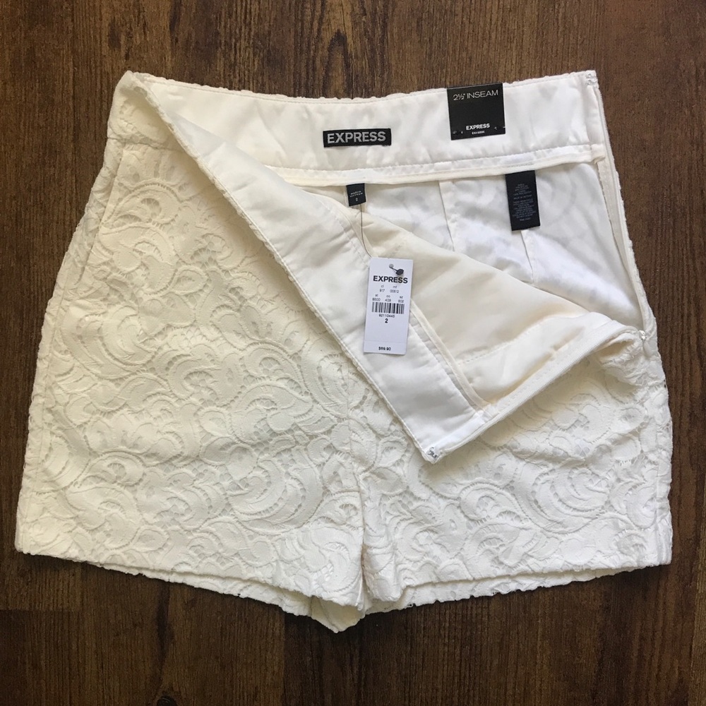 Express Floral Lace Shorts NWT